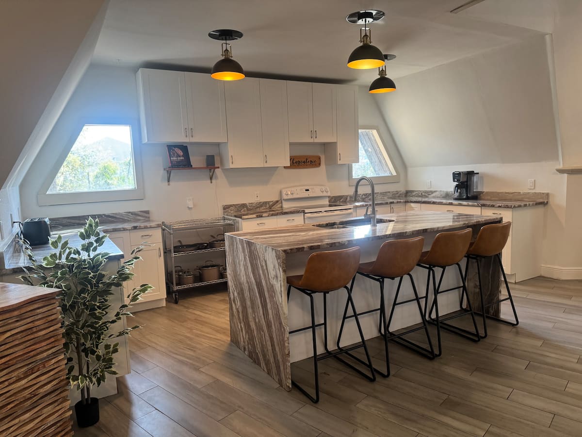 Interior living space with curved dome walls